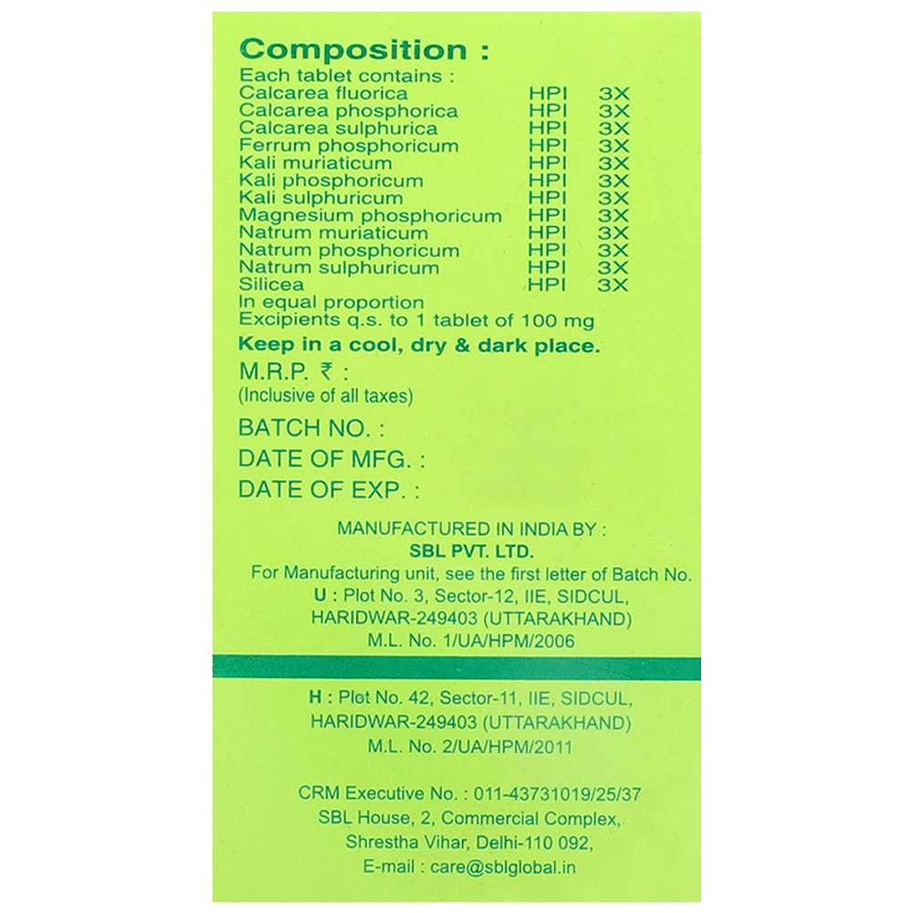 SBL Bio-Combination 28 Tablet bottle of 25 gm Biocombination Tablet