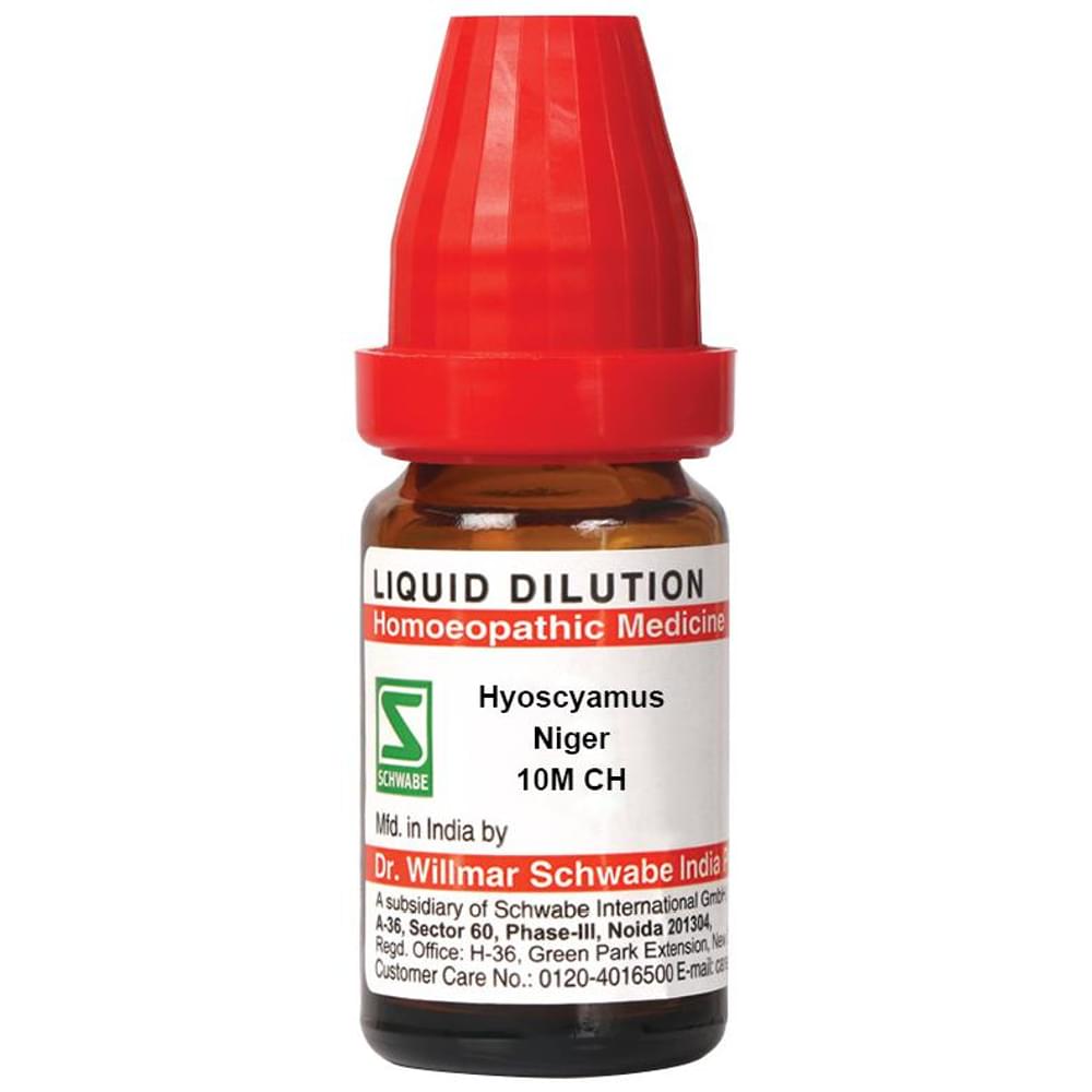 Dr Willmar Schwabe India Hyoscyamus Niger Dilution 10M CH bottle of 10 ml Dilution