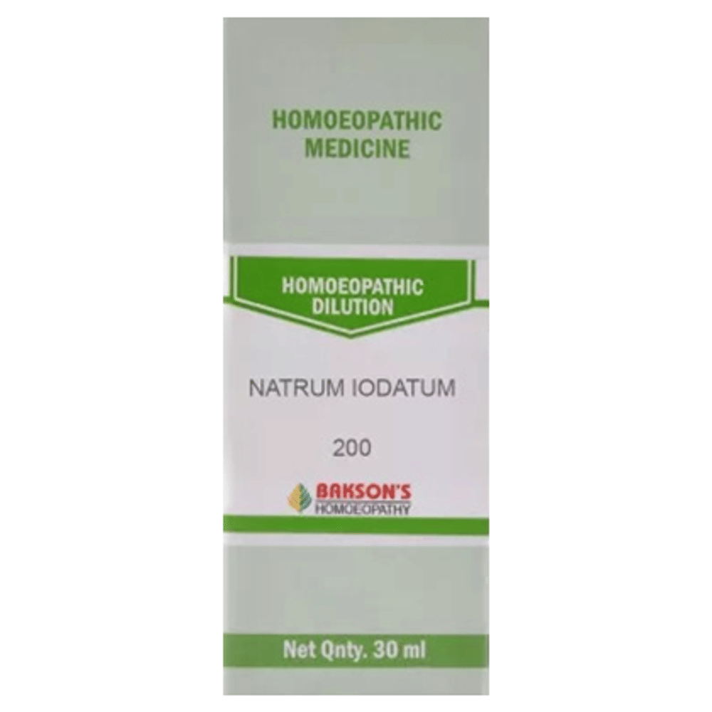 Bakson's Homeopathy Natrum Iodatum Dilution 200 bottle of 30 ml Dilution