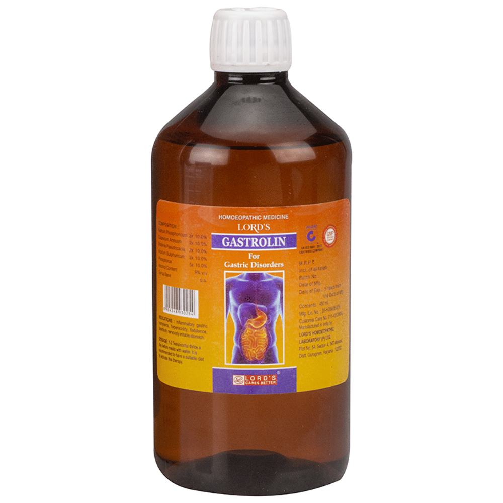 Lord's Gastrolin Syrup bottle of 450 ml Syrup