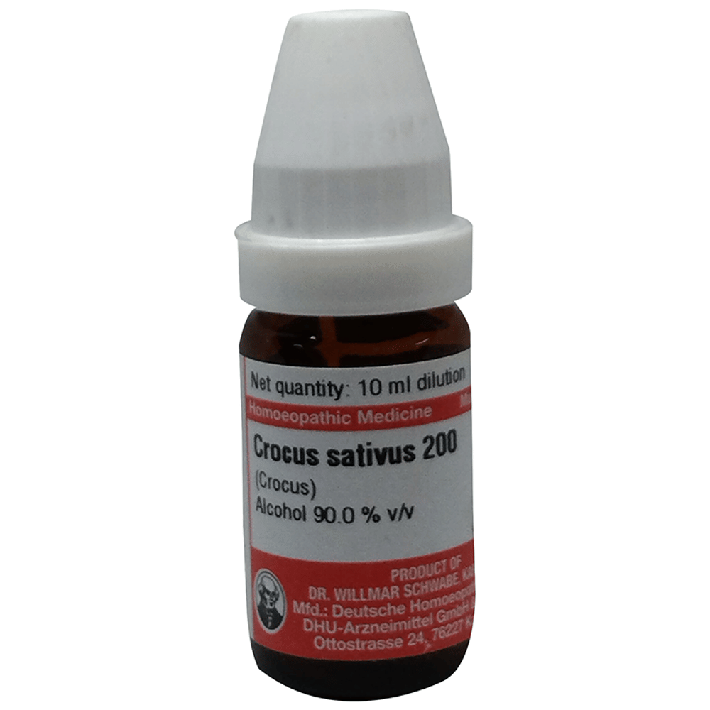 Dr Willmar Schwabe Germany Crocus Sativus Dilution 200 bottle of 10 ml Dilution