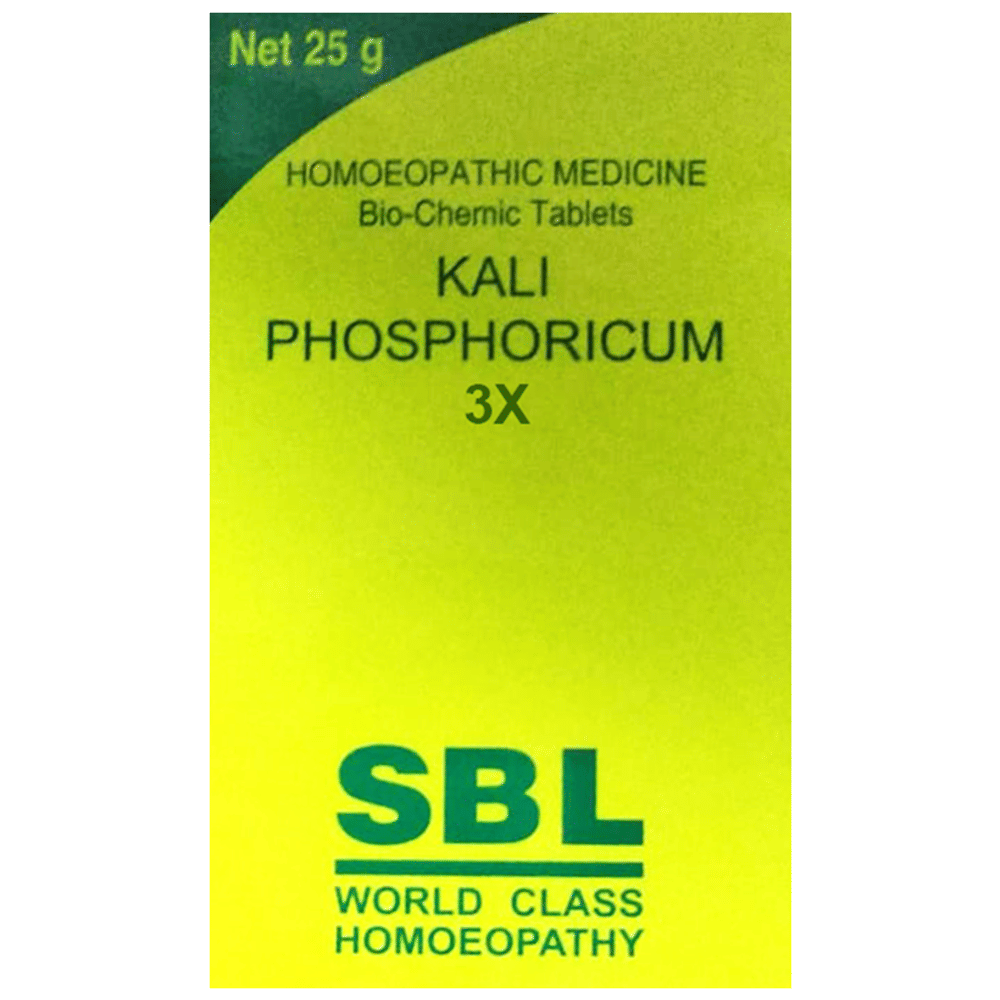 SBL Kali Phosphoricum Biochemic Tablet 3X bottle of 25 gm Biochemic Tablet