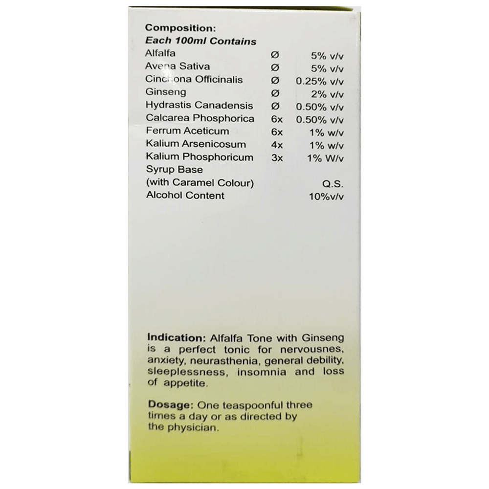 LDD Bioscience Alfalfa-Tone with Ginseng bottle of 450 ml Syrup