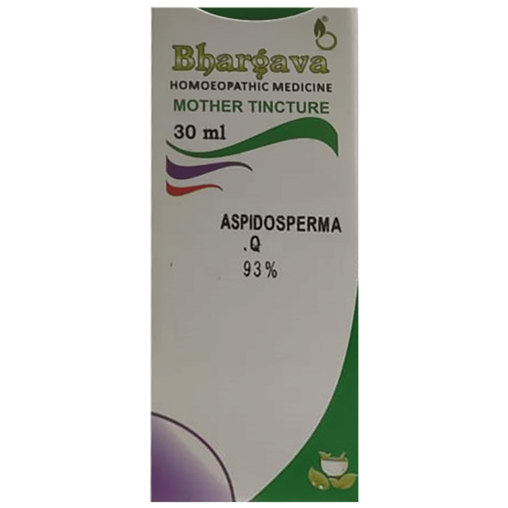 Bhargava Aspidosperma Q Mother Tincture bottle of 30 ml Mother Tincture