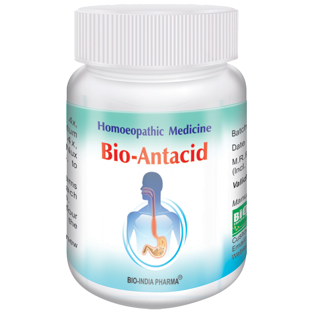 Bio India Bio-Antacid Tablet bottle of 25 gm Tablet