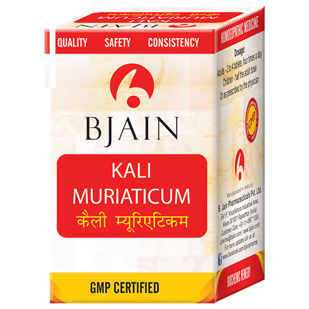Bjain Kali Muriaticum Biochemic Tablet 6X bottle of 450 gm Biochemic Tablet Bjain Kali Muriaticum Biochemic Tablet 6X bottle of 450 gm Biochemic Tablet