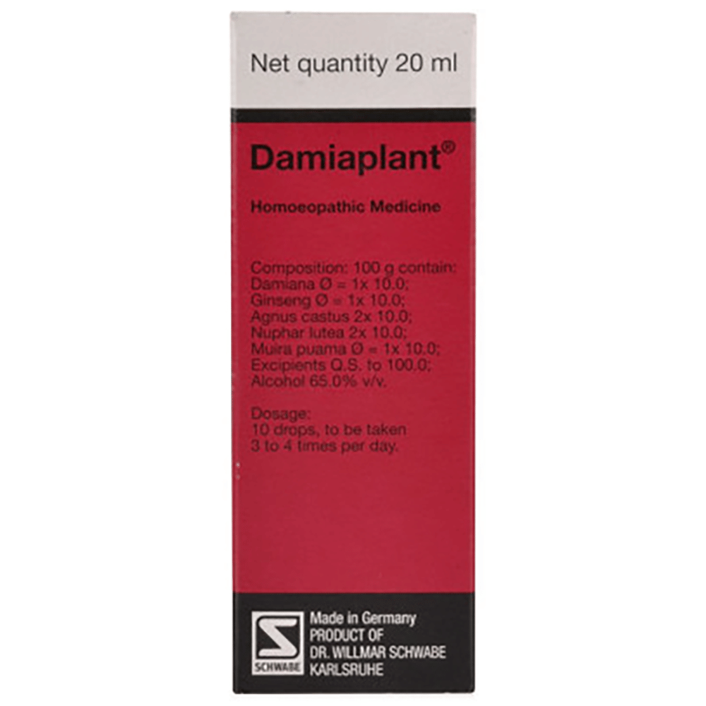 Dr Willmar Schwabe Germany Damiaplant Drop bottle of 20 ml Drop