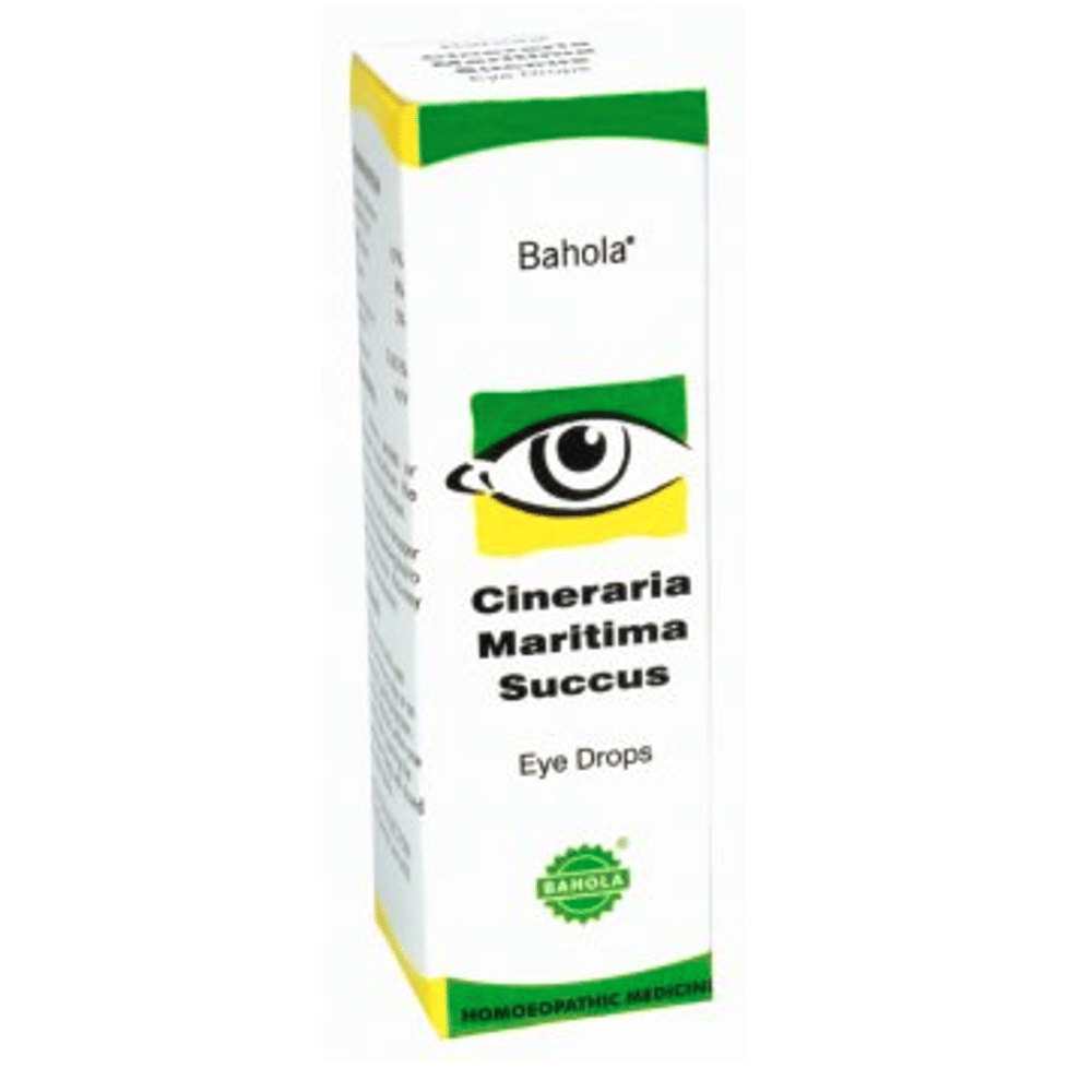 Bahola Cineraria Maritima Succus Eye Drop bottle of 10 ml Eye Drop Bahola Cineraria Maritima Succus Eye Drop bottle of 10 ml Eye Drop