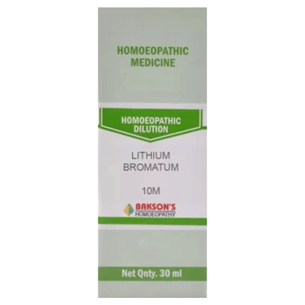 Bakson's Homeopathy Lithium Bromatum Dilution 10M bottle of 30 ml Dilution