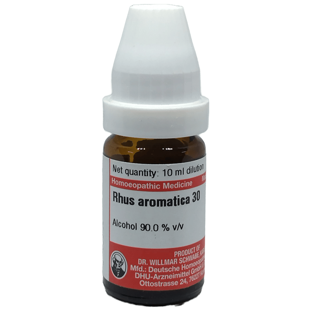 Dr Willmar Schwabe Germany Dilution Rhus Aromatica 30 bottle of 10 ml Dilution