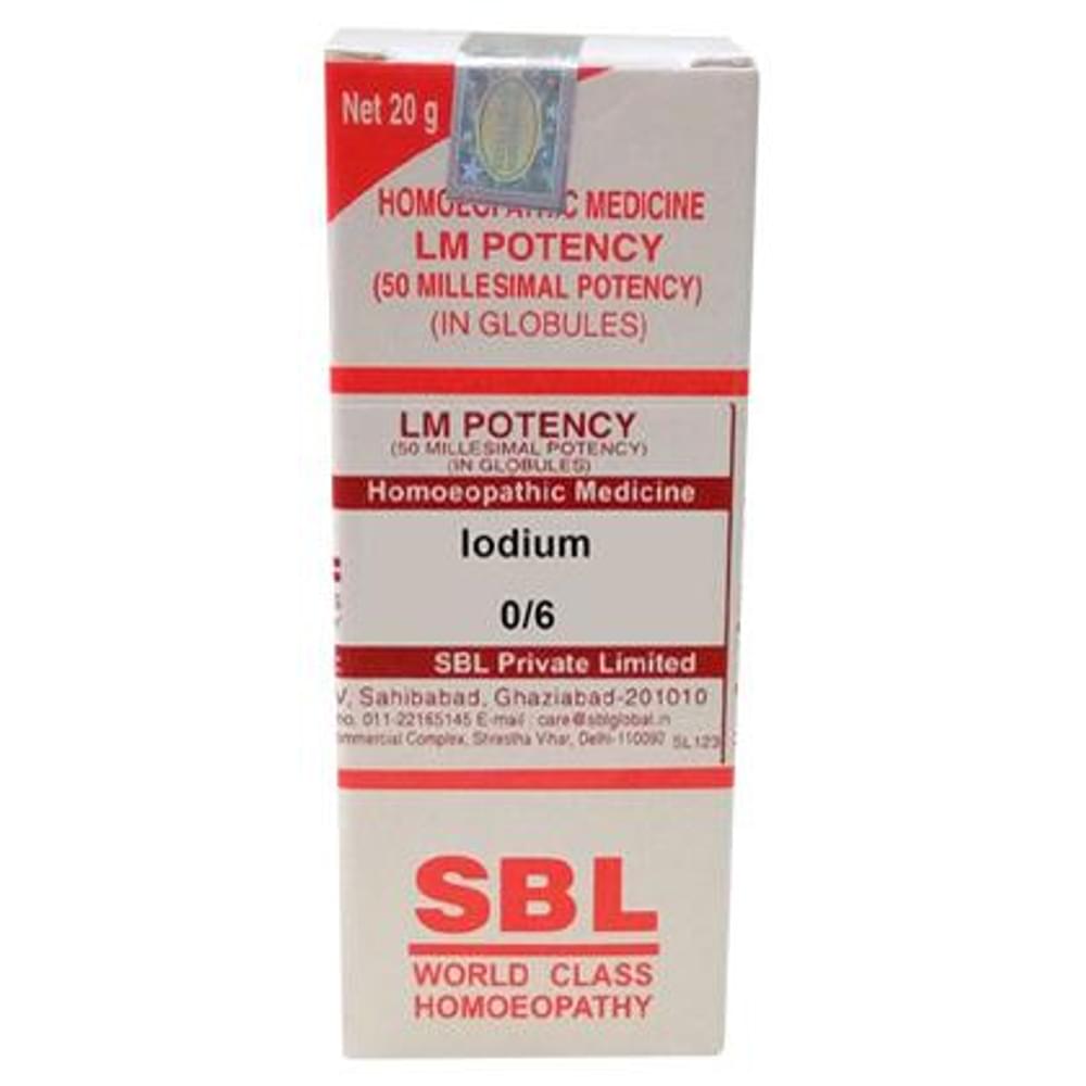 SBL Iodium 0/6 LM bottle of 20 gm Globules
