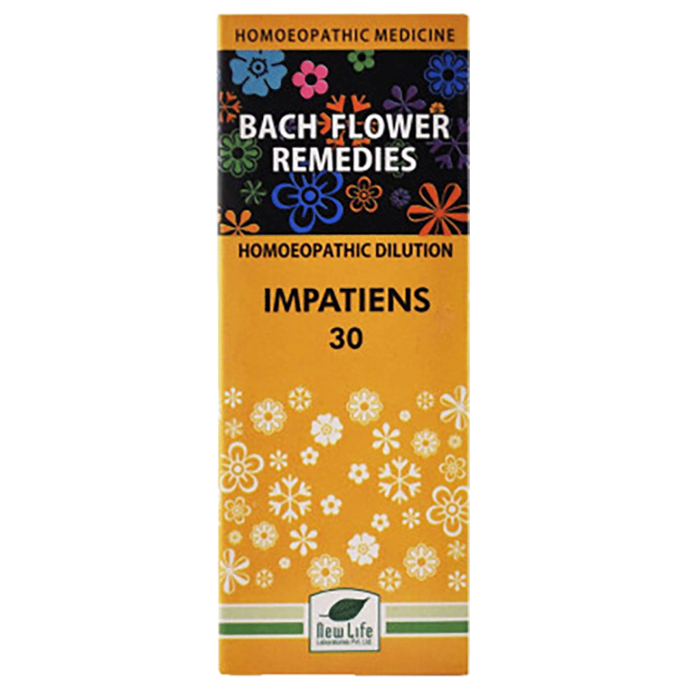 New Life Bach Flower Impatiens 30 bottle of 100 ml Dilution