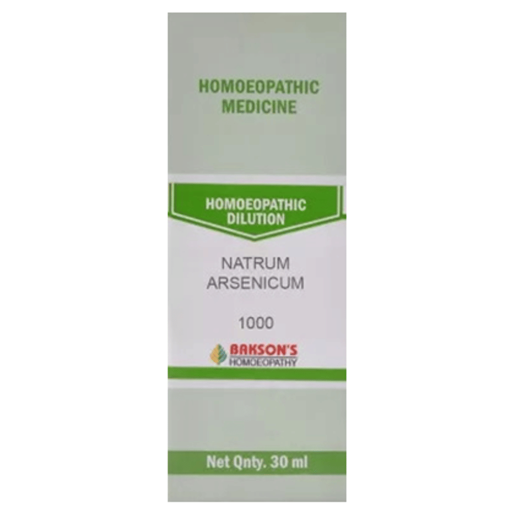 Bakson's Homeopathy Natrum Arsenicum Dilution 1000 CH bottle of 30 ml Dilution