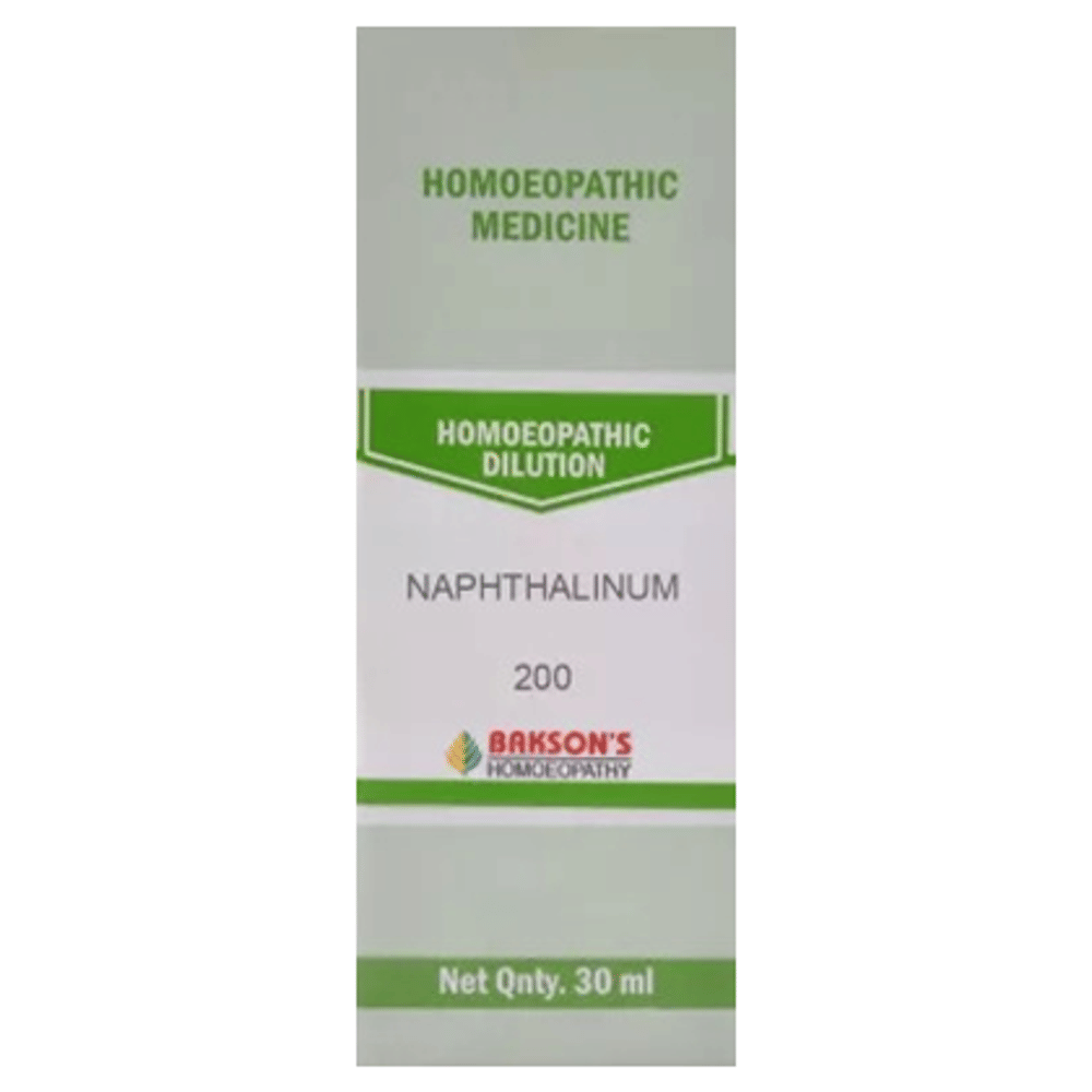 Bakson's Homeopathy Naphthalinum Dilution 200 bottle of 30 ml Dilution