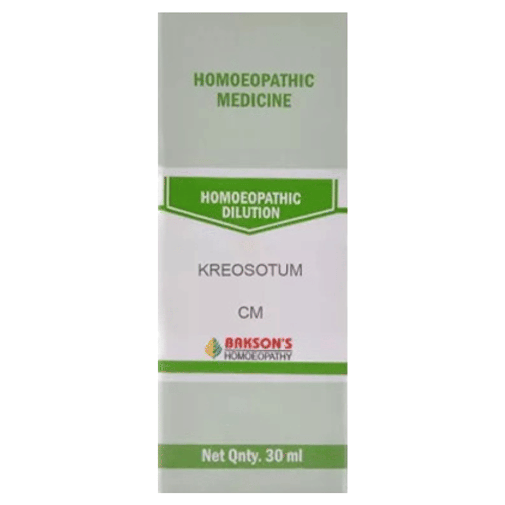 Bakson's Homeopathy Kreosotum Dilution CM bottle of 30 ml Dilution