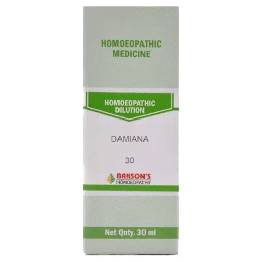 Bakson's Homeopathy Damiana Dilution 30 bottle of 30 ml Dilution