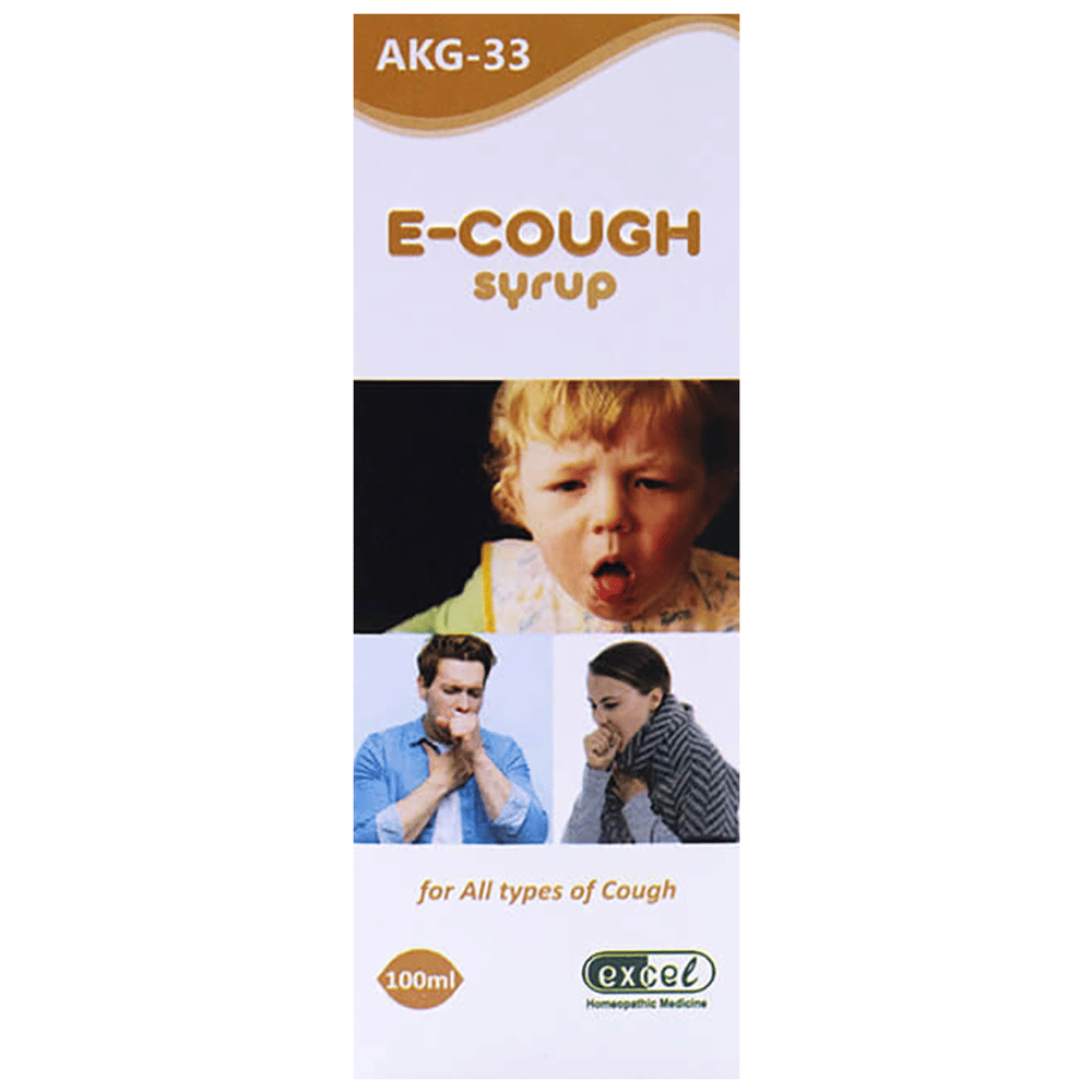 Excel AKG 33 E-Cough Syrup bottle of 100 ml Syrup