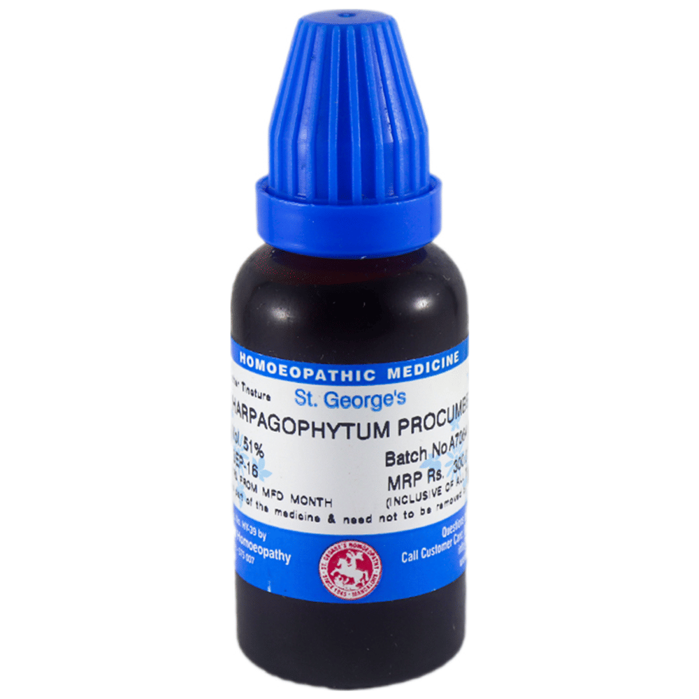 St. George’s Harpagophytum Procumbens Mother Tincture Q bottle of 30 ml Mother Tincture St. George’s Harpagophytum Procumbens Mother Tincture Q bottle of 30 ml Mother Tincture