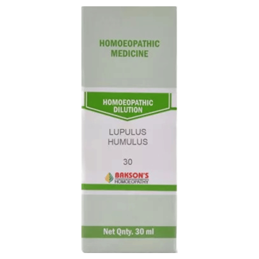 Bakson's Homeopathy Lupulus Humulus Dilution 30 bottle of 30 ml Dilution