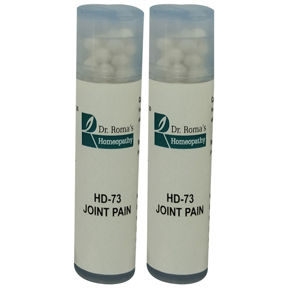 Dr. Romas Homeopathy HD-73 Joint Pain, 2 Bottles of 2 Dram packet of 2 bottles