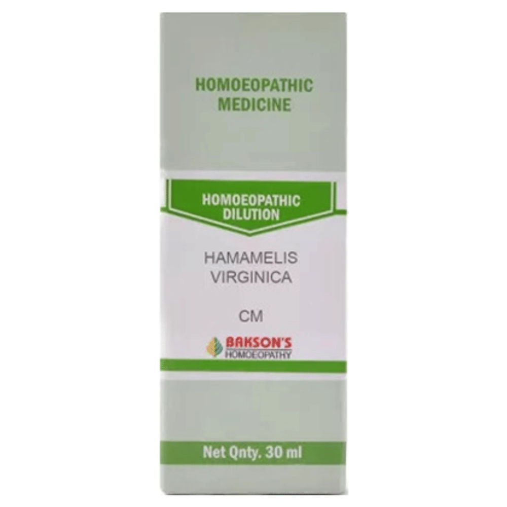 Bakson's Homeopathy Hamamelis Virginica Dilution CM bottle of 30 ml Dilution