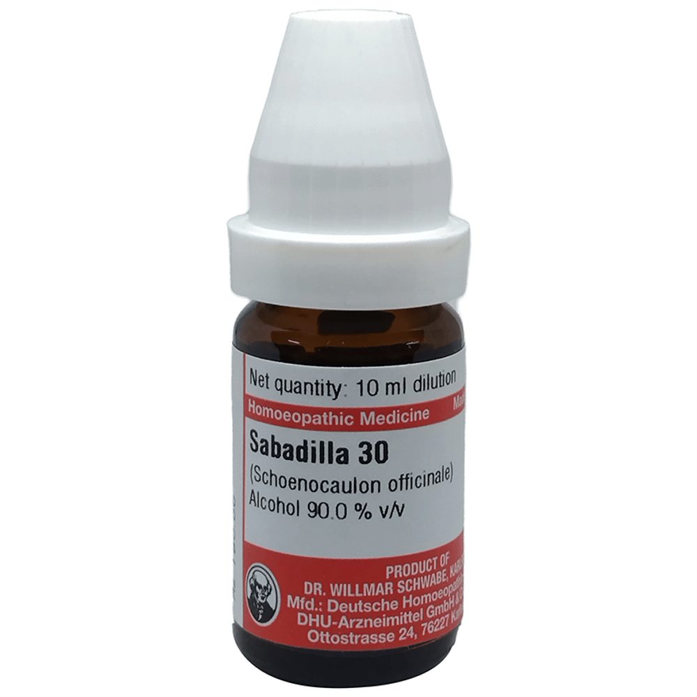 Dr Willmar Schwabe Germany Sabadilla Dilution 30 bottle of 10 ml Dilution