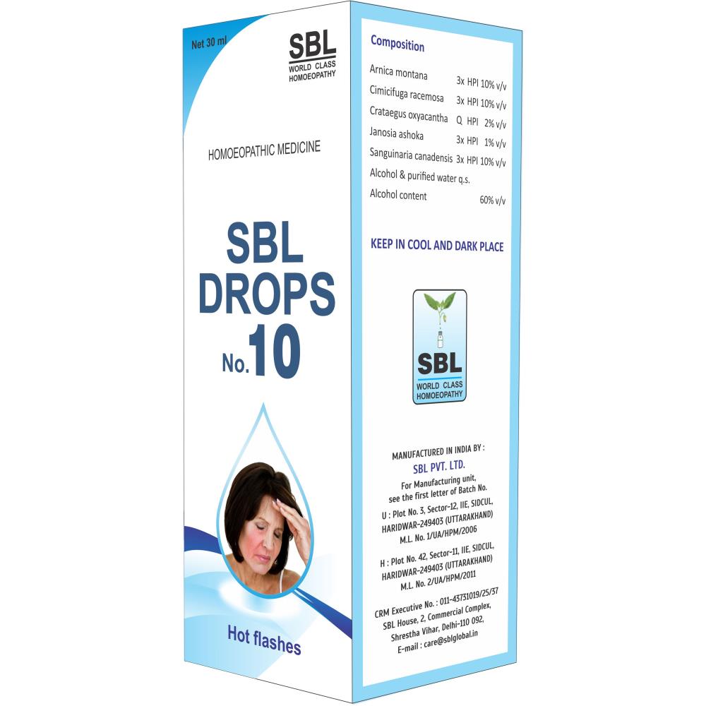 SBL Drops No 10 Hot flashes (30ml)