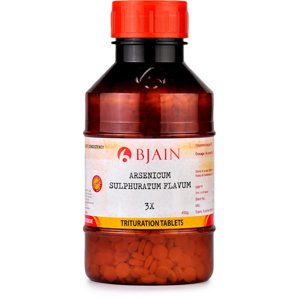 B Jain Arsenicum Sulphuratum Flavum 3X (450g)