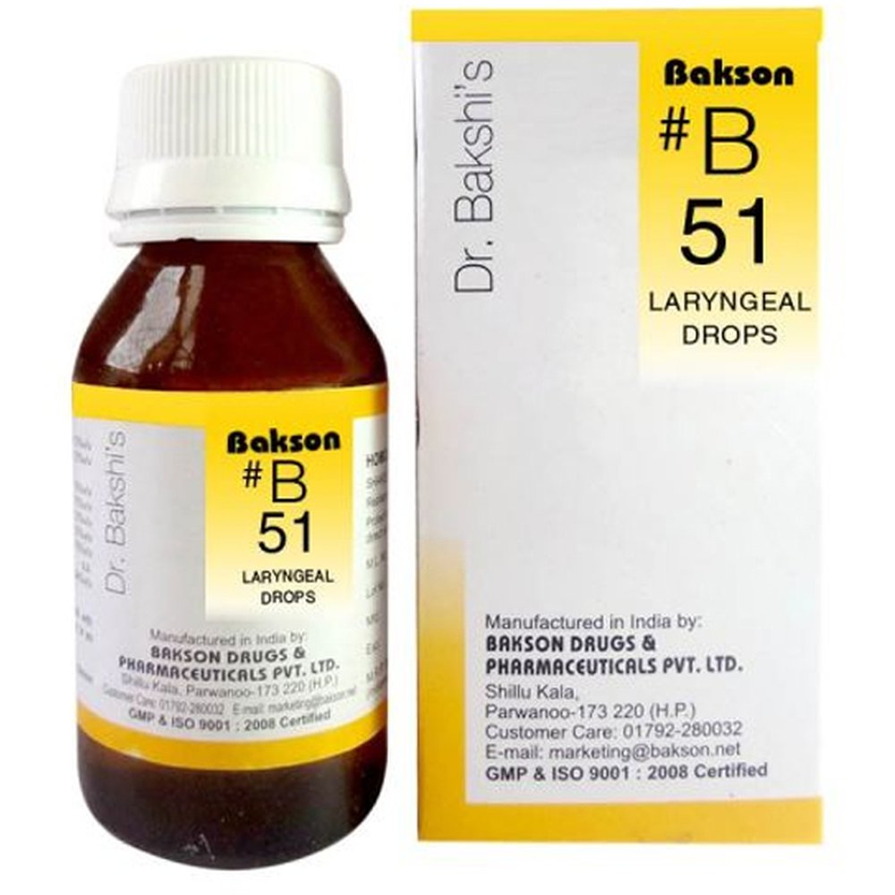 Bakson B51 Laryngeal Drops (30ml)